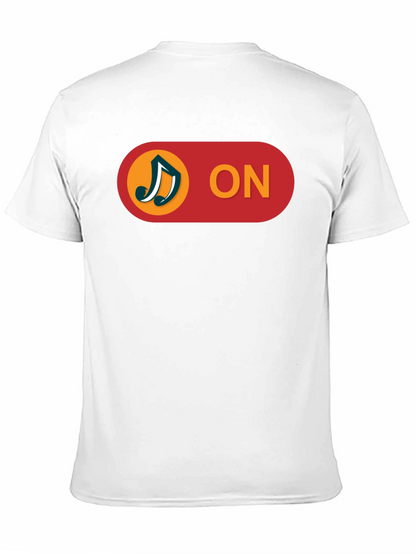 Music On T-Shirt - Black Cotton Blend Tee