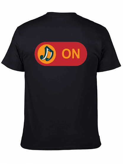 Music On T-Shirt - Black Cotton Blend Tee