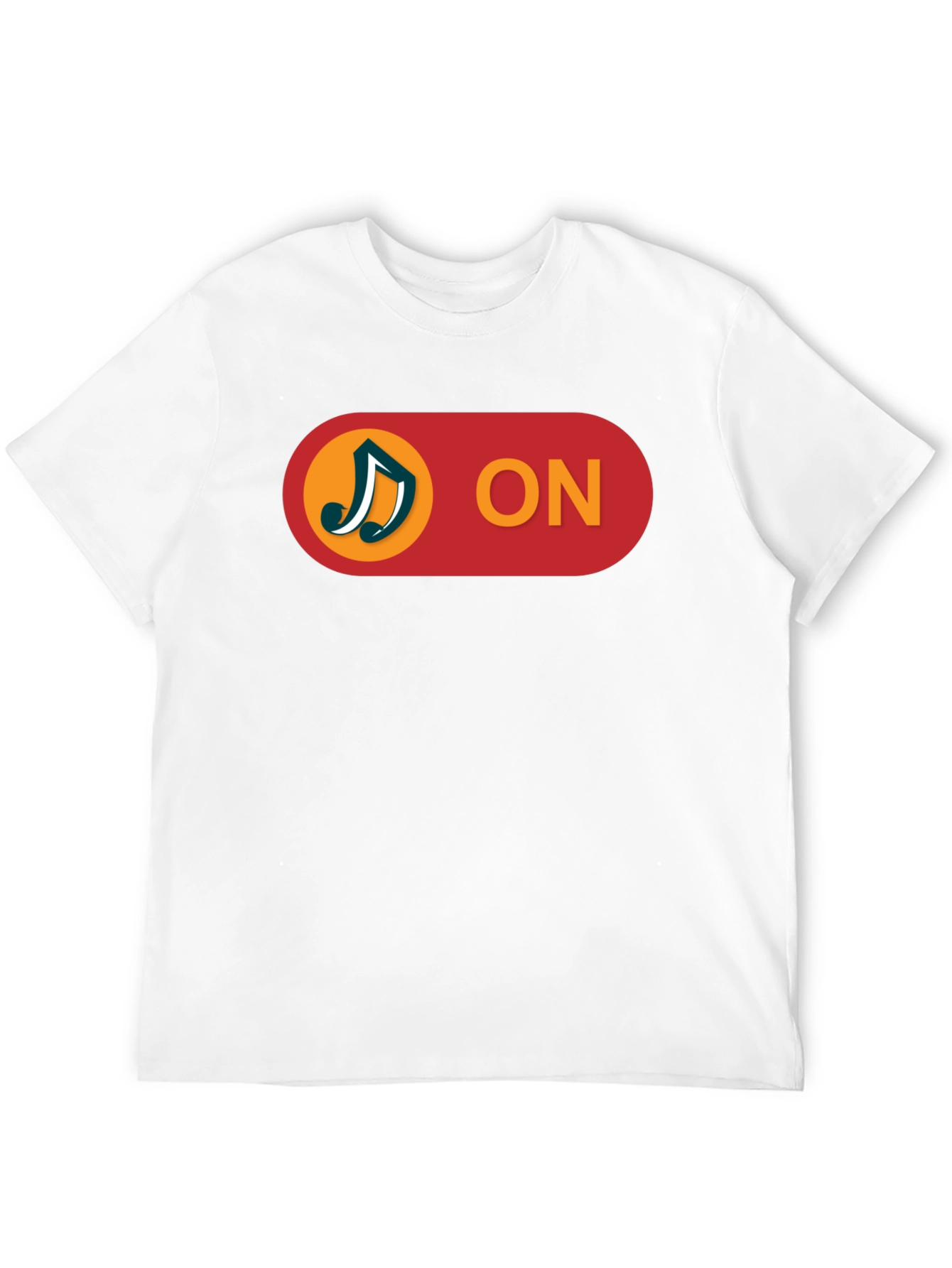 Music On T-Shirt - Black Cotton Blend Tee