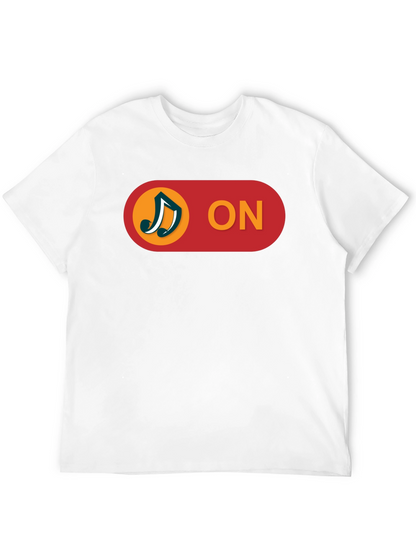 Music On T-Shirt - Black Cotton Blend Tee