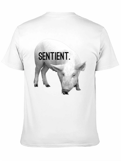Sentient Pig Graphic Tee - Vegan Activism Shirt