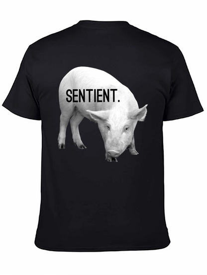 Sentient Pig Graphic Tee - Vegan Activism Shirt