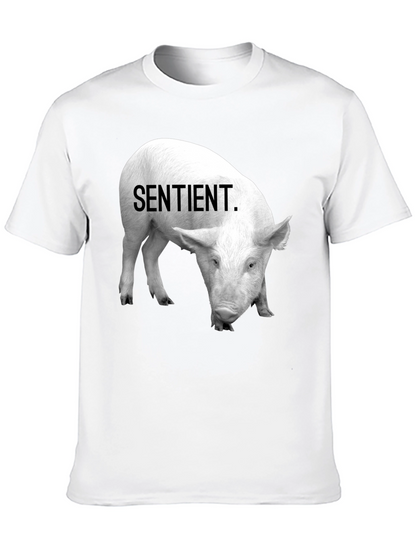 Sentient Pig Graphic Tee - Vegan Activism Shirt