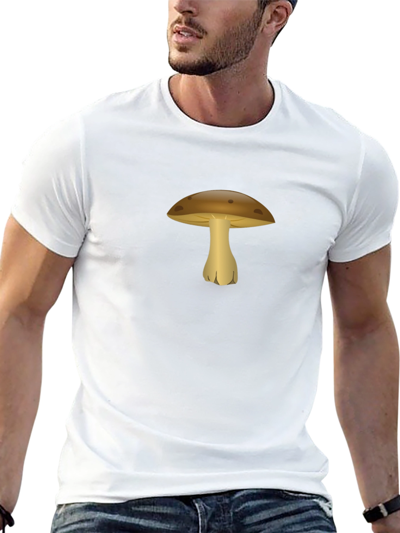 Mushroom Graphic Black T-Shirt