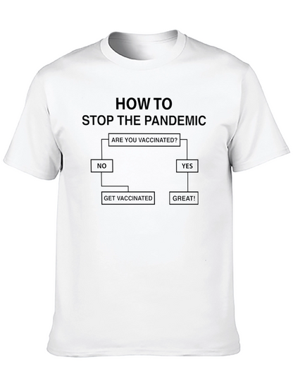 Vaccination Flowchart T-Shirt - Stop the Pandemic