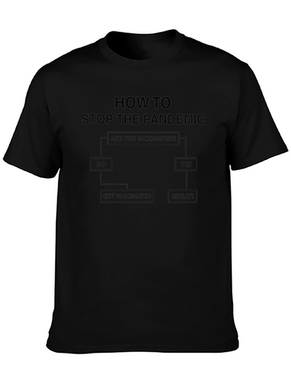 Vaccination Flowchart T-Shirt - Stop the Pandemic