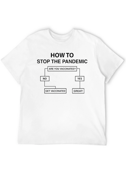 Vaccination Flowchart T-Shirt - Stop the Pandemic
