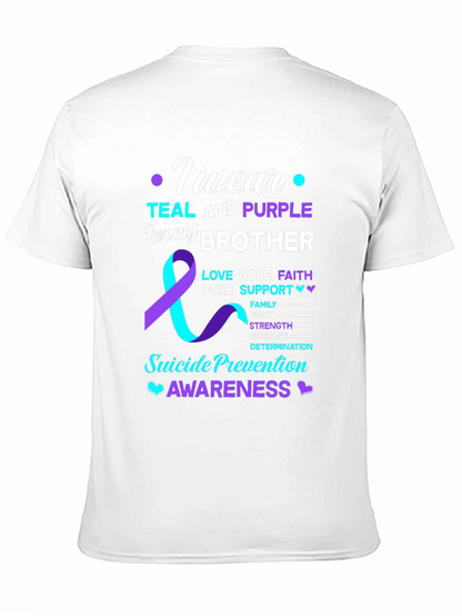 Teal and Purple Suicide Prevention Awareness T-Shirt