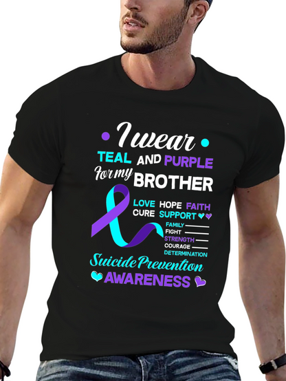 Teal and Purple Suicide Prevention Awareness T-Shirt