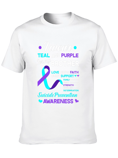 Teal and Purple Suicide Prevention Awareness T-Shirt