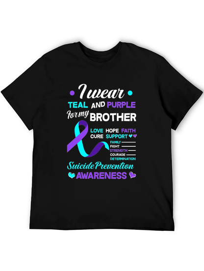 Teal and Purple Suicide Prevention Awareness T-Shirt