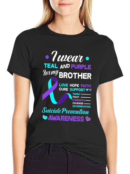 Teal and Purple Suicide Prevention Awareness T-Shirt