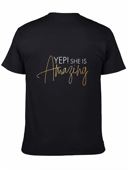 Yep! She is Amazing Black Graphic T-Shirt