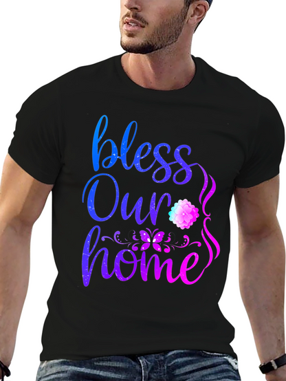 Bless Our Home Graphic Print T-Shirt