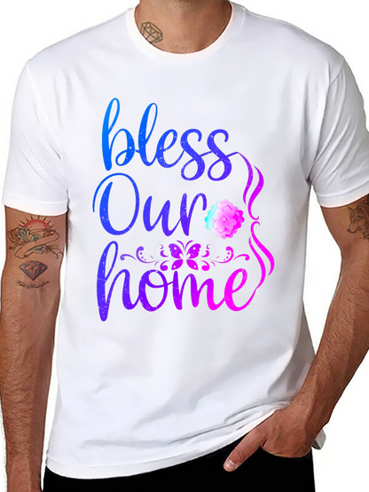 Bless Our Home Graphic Print T-Shirt