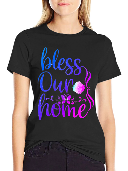 Bless Our Home Graphic Print T-Shirt