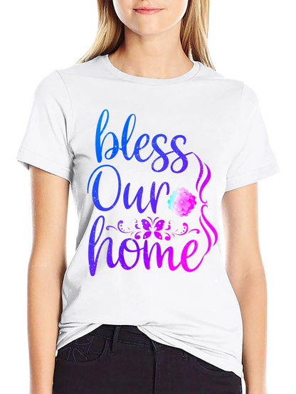 Bless Our Home Graphic Print T-Shirt