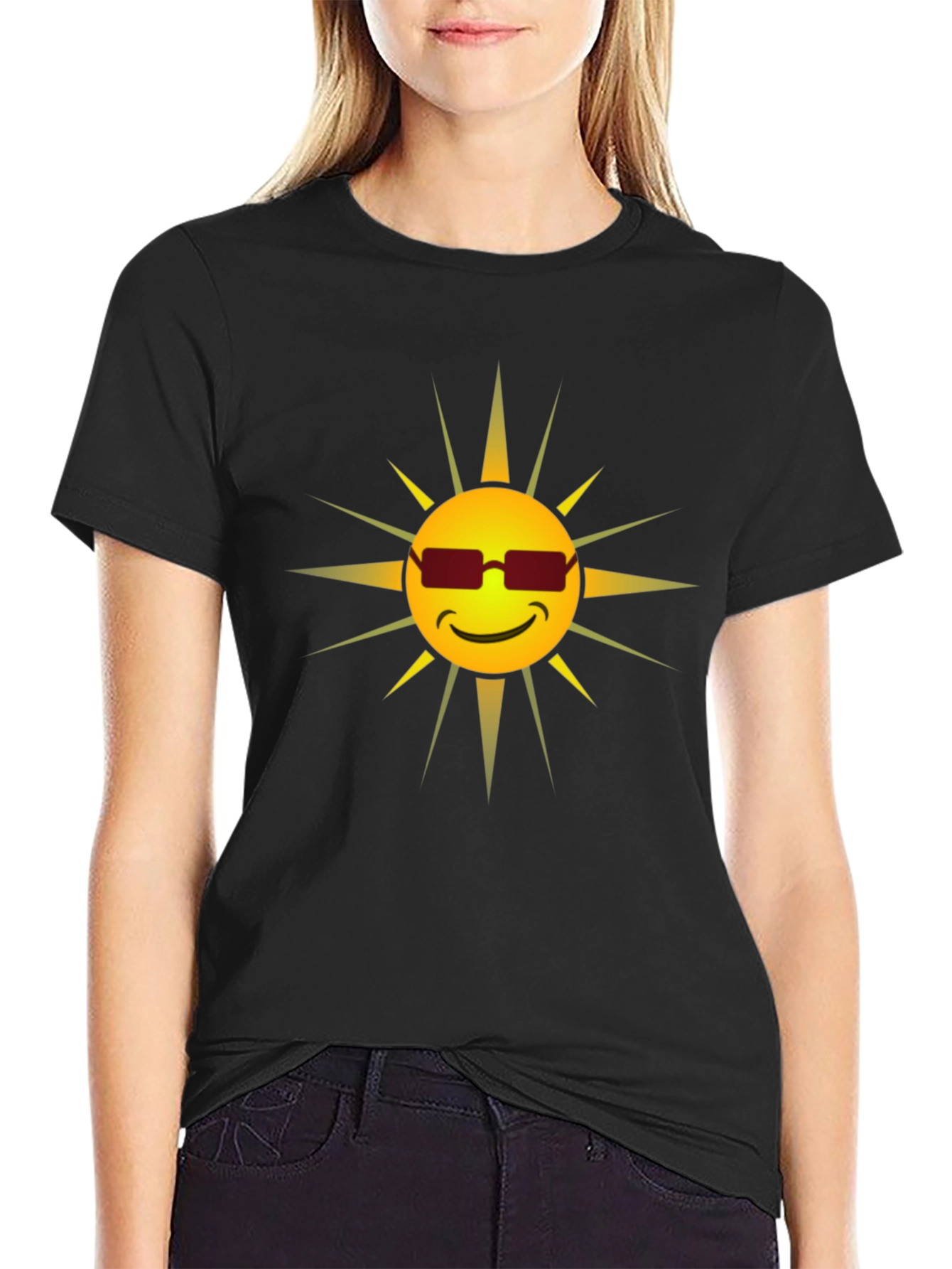Cool Sun Graphic Tee - Black