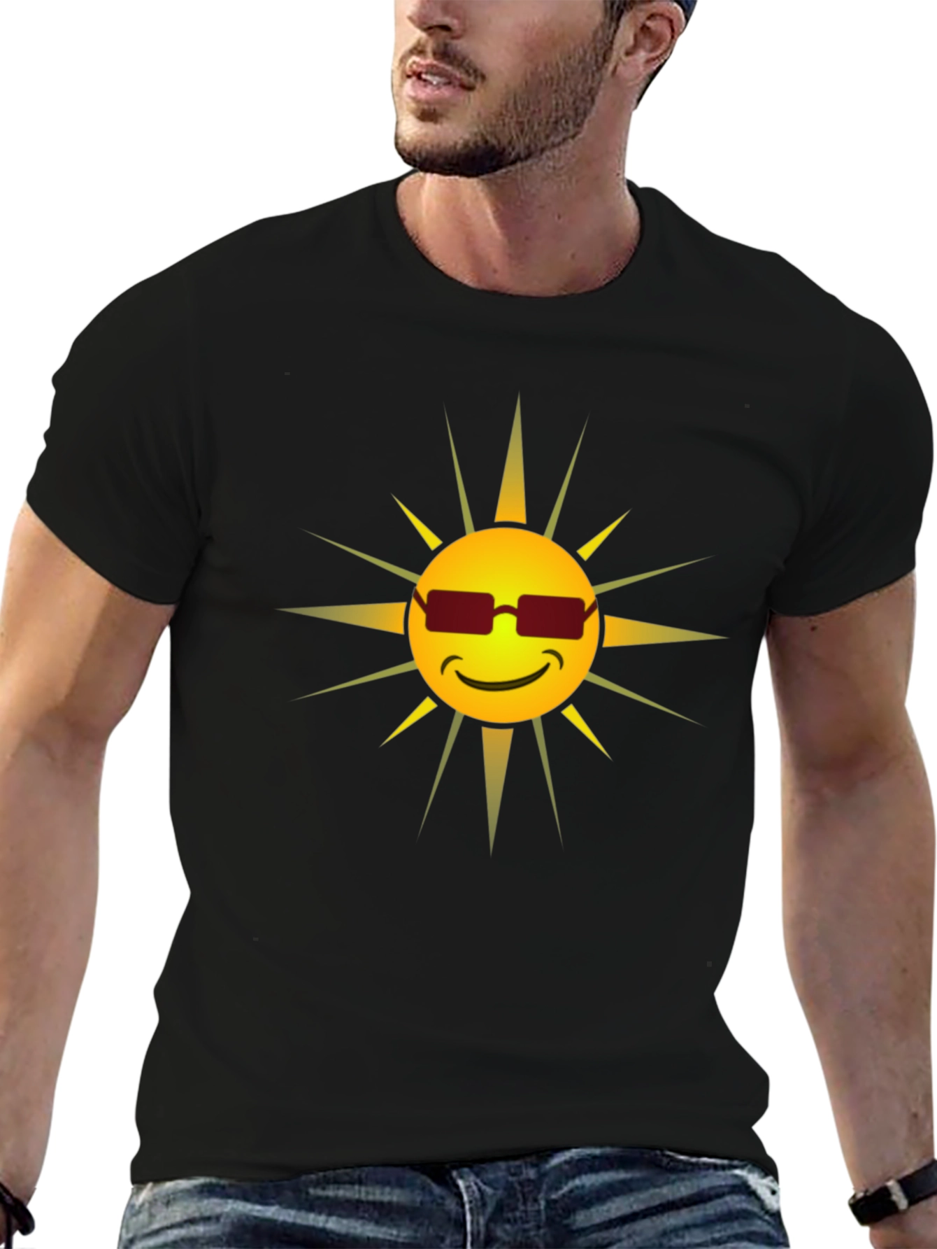 Cool Sun Graphic Tee - Black