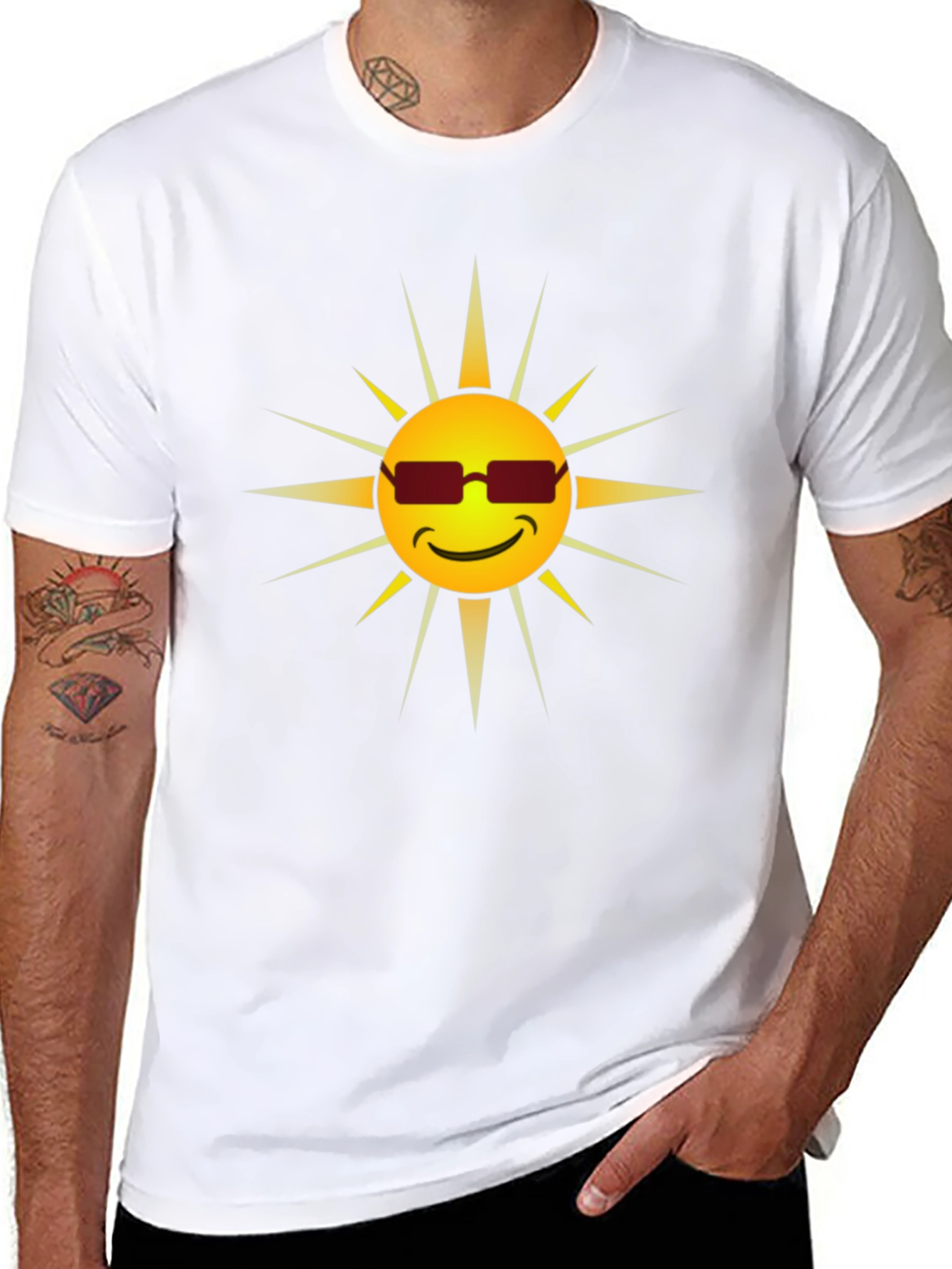 Cool Sun Graphic Tee - Black