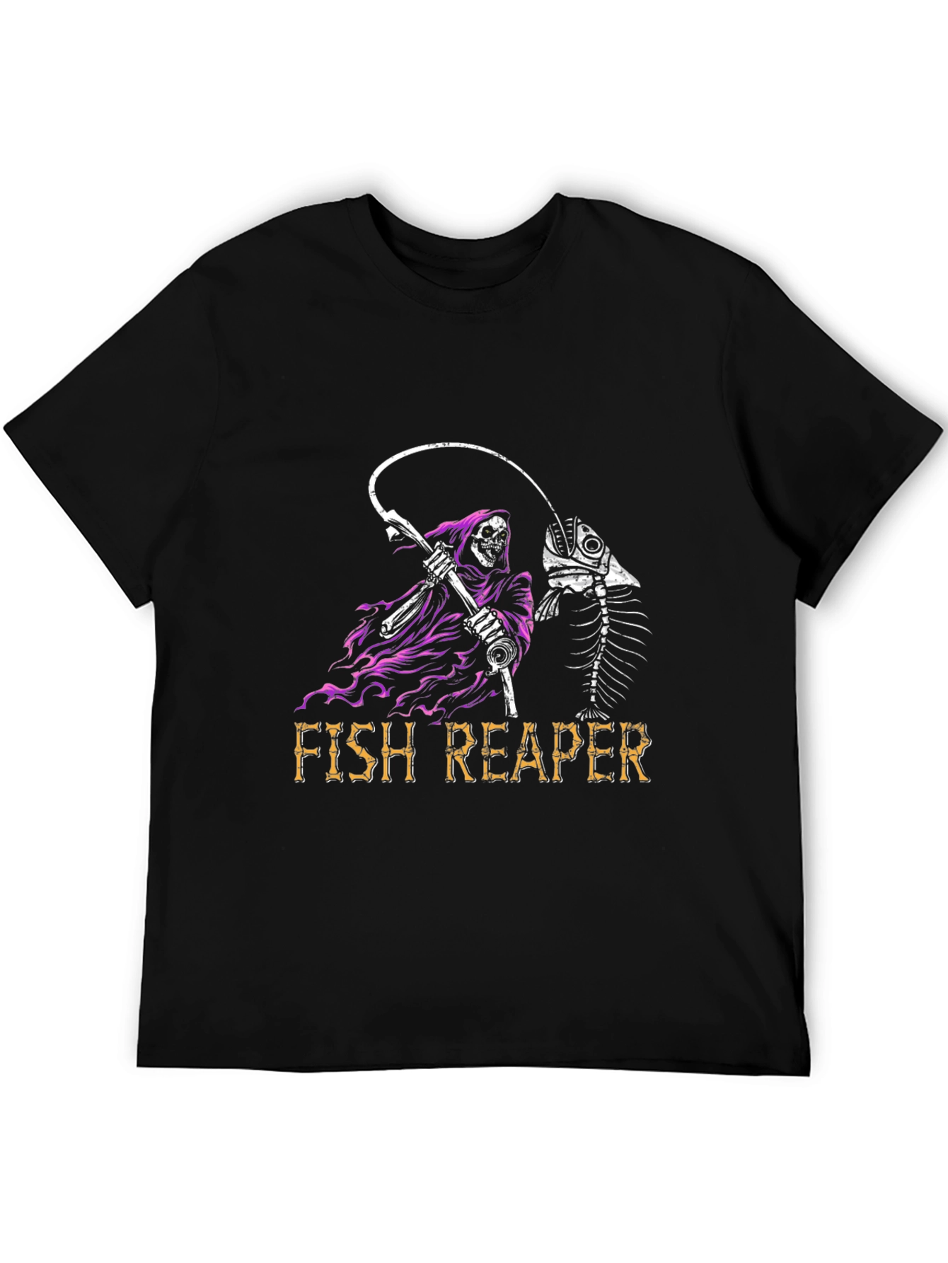 Fish Reaper T-Shirt - Grim Fishing Tee