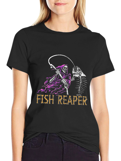 Fish Reaper T-Shirt - Grim Fishing Tee