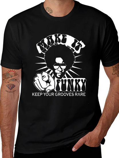 Funky Grooves Graphic T-Shirt - Black