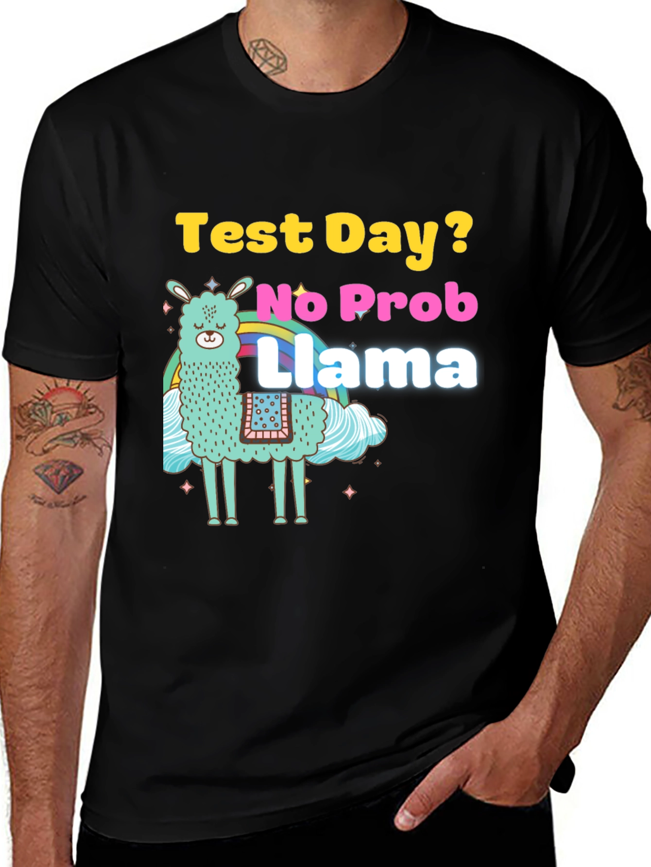 Test Day? No Prob Llama Graphic T-Shirt