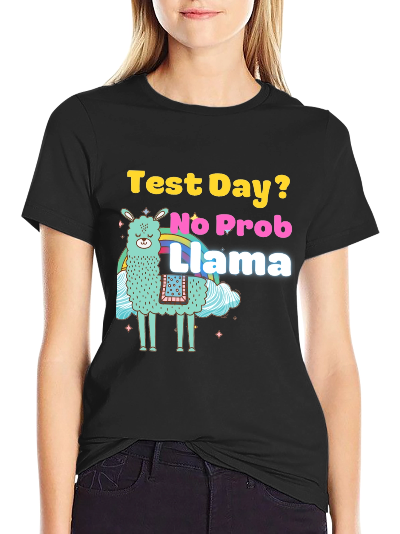 Test Day? No Prob Llama Graphic T-Shirt