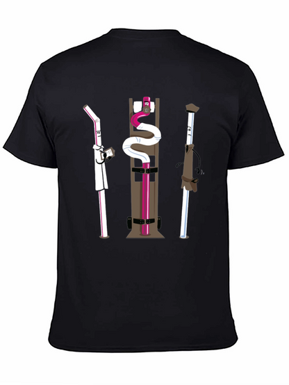 Novelty Black Cartoon Character T-Shirt