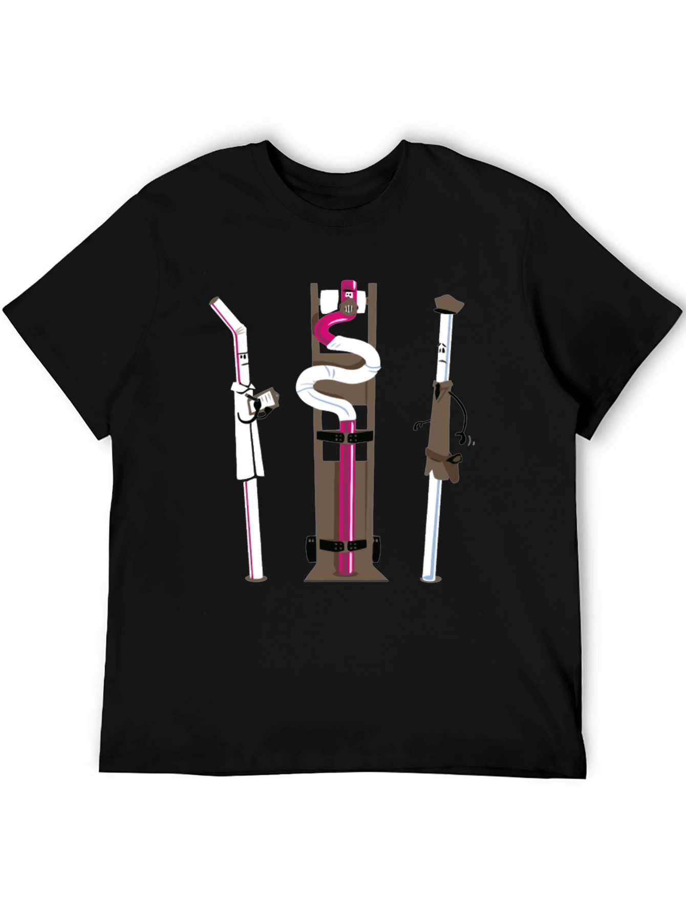 Novelty Black Cartoon Character T-Shirt