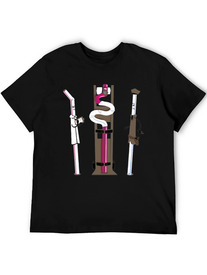 Novelty Black Cartoon Character T-Shirt
