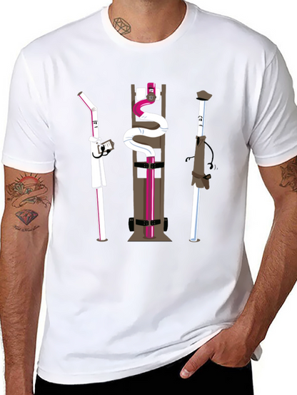 Novelty Black Cartoon Character T-Shirt