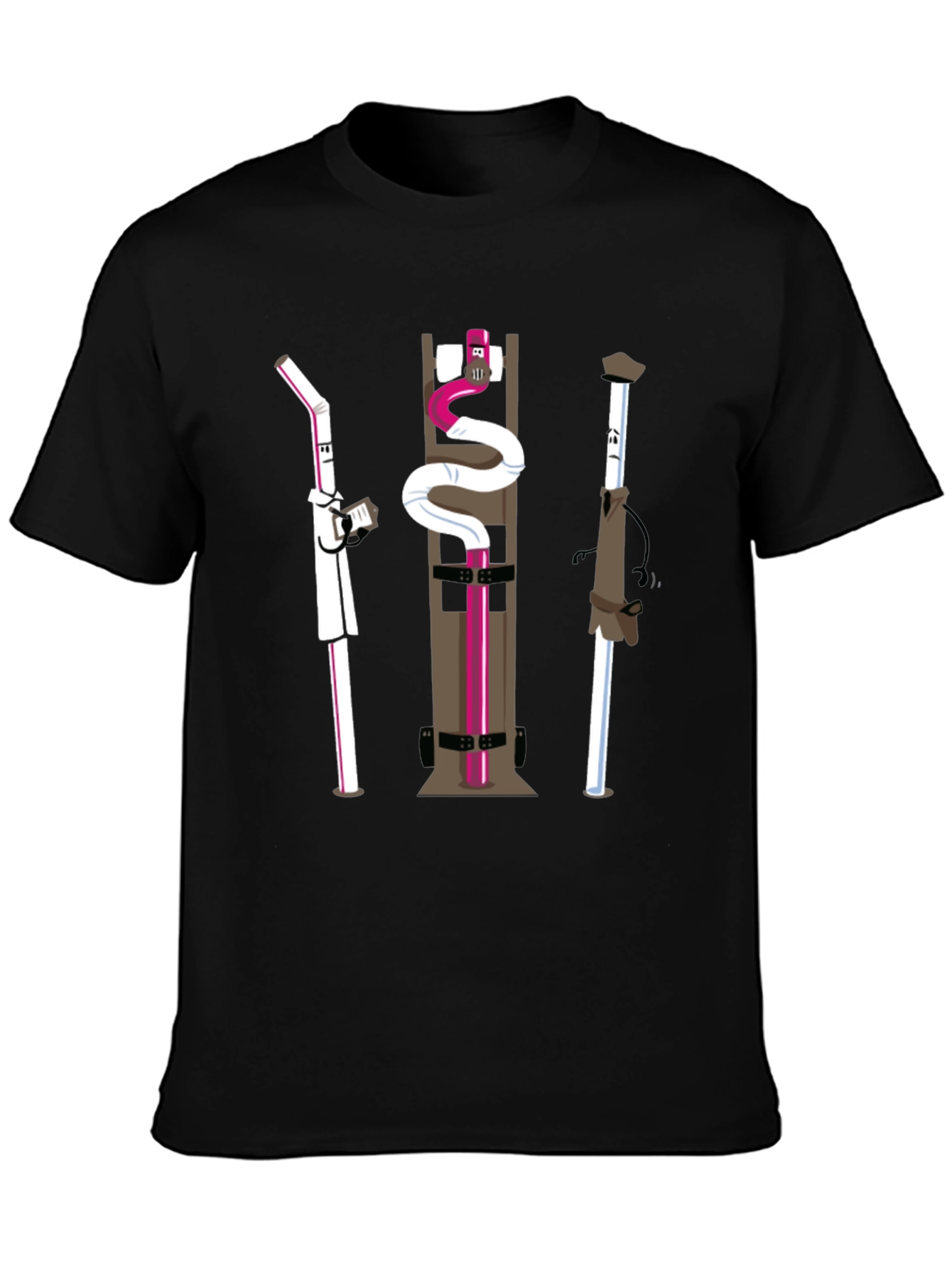 Novelty Black Cartoon Character T-Shirt