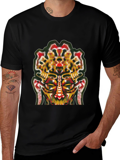 Abstract Face Graphic Tee - Unique Streetwear