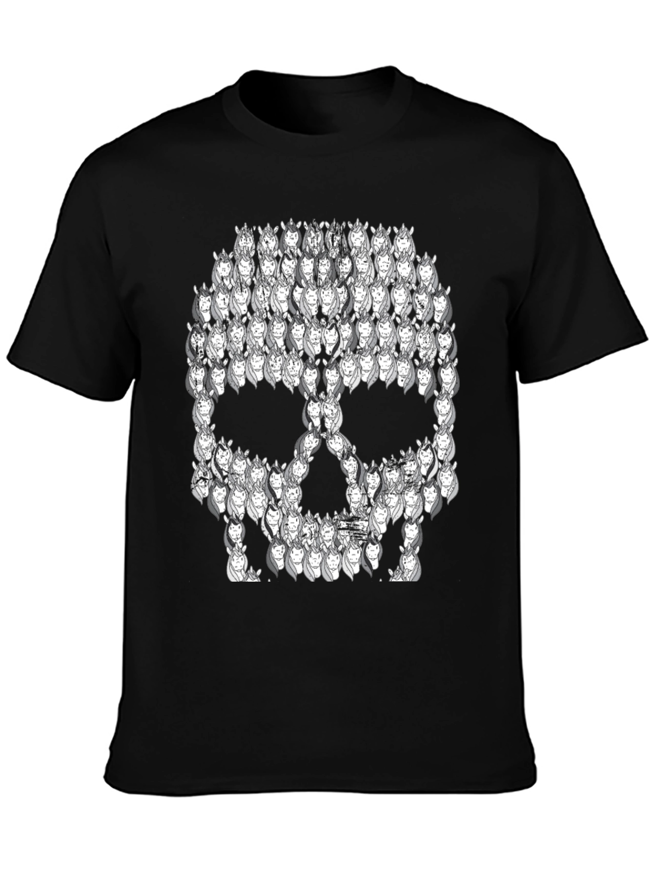 Unicorn Skull Black T-Shirt
