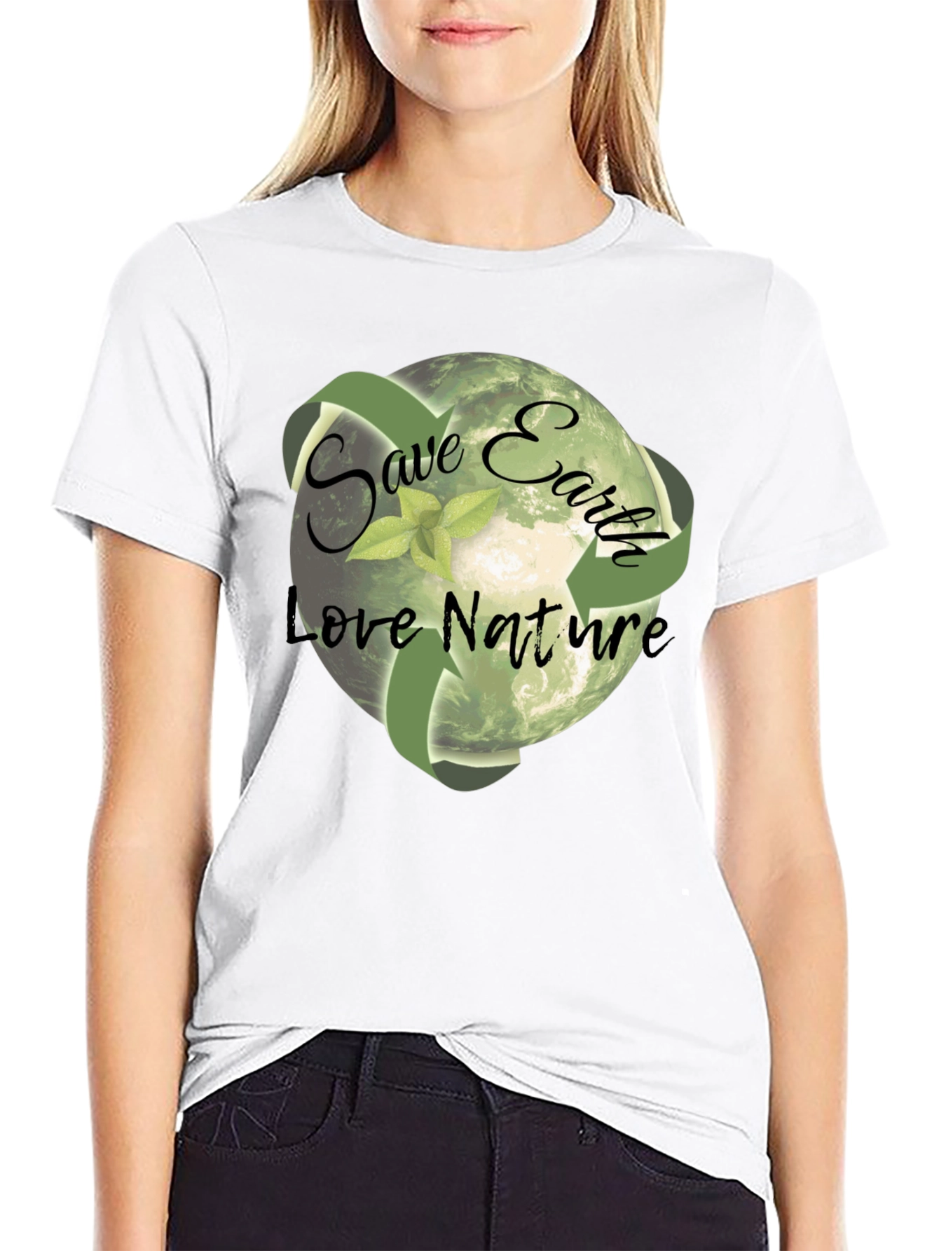 Eco-Friendly Save Earth Graphic T-Shirt