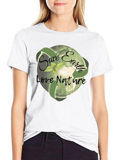 Eco-Friendly Save Earth Graphic T-Shirt