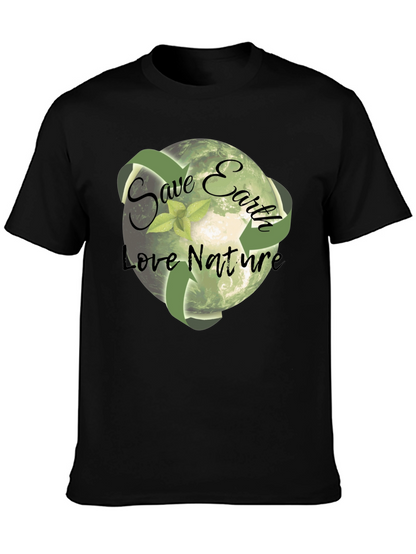 Eco-Friendly Save Earth Graphic T-Shirt