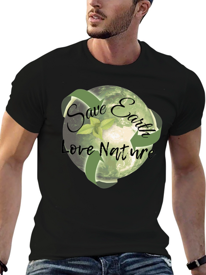 Eco-Friendly Save Earth Graphic T-Shirt