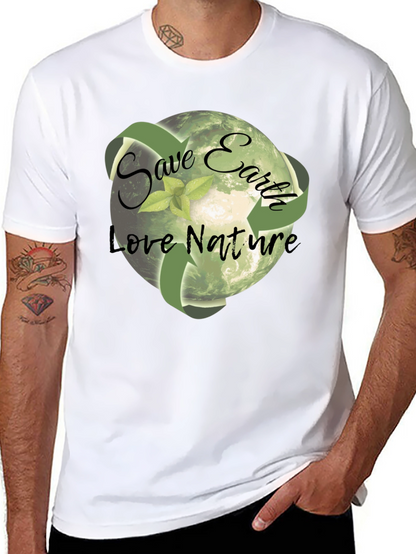 Eco-Friendly Save Earth Graphic T-Shirt