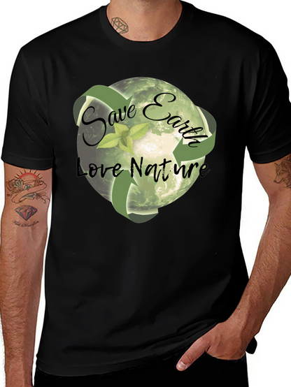 Eco-Friendly Save Earth Graphic T-Shirt