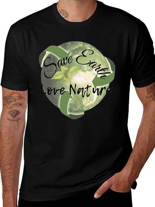 Eco-Friendly Save Earth Graphic T-Shirt