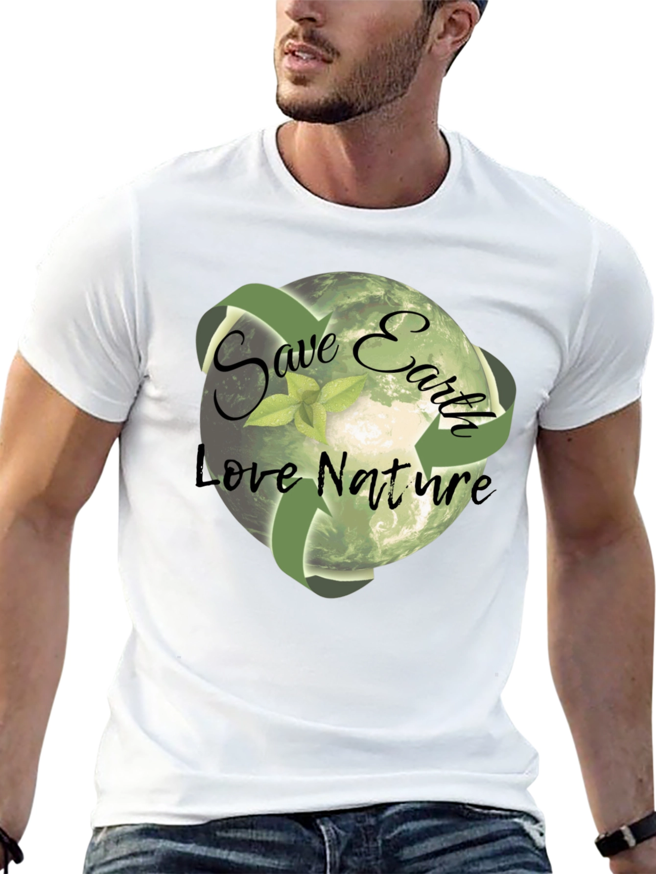 Eco-Friendly Save Earth Graphic T-Shirt