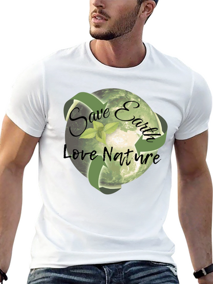 Eco-Friendly Save Earth Graphic T-Shirt