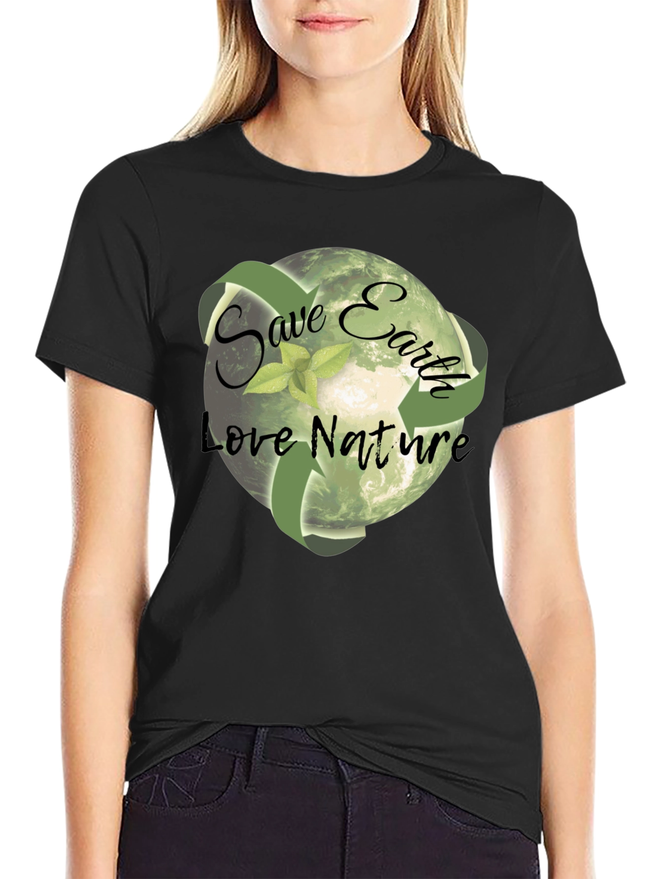 Eco-Friendly Save Earth Graphic T-Shirt