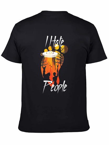 I Hate People Bigfoot UFO T-Shirt