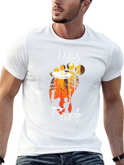 I Hate People Bigfoot UFO T-Shirt