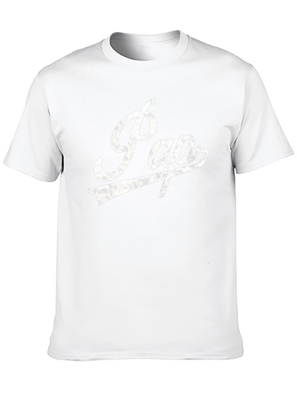 Papa Script Graphic Tee - Cool Dad Shirt