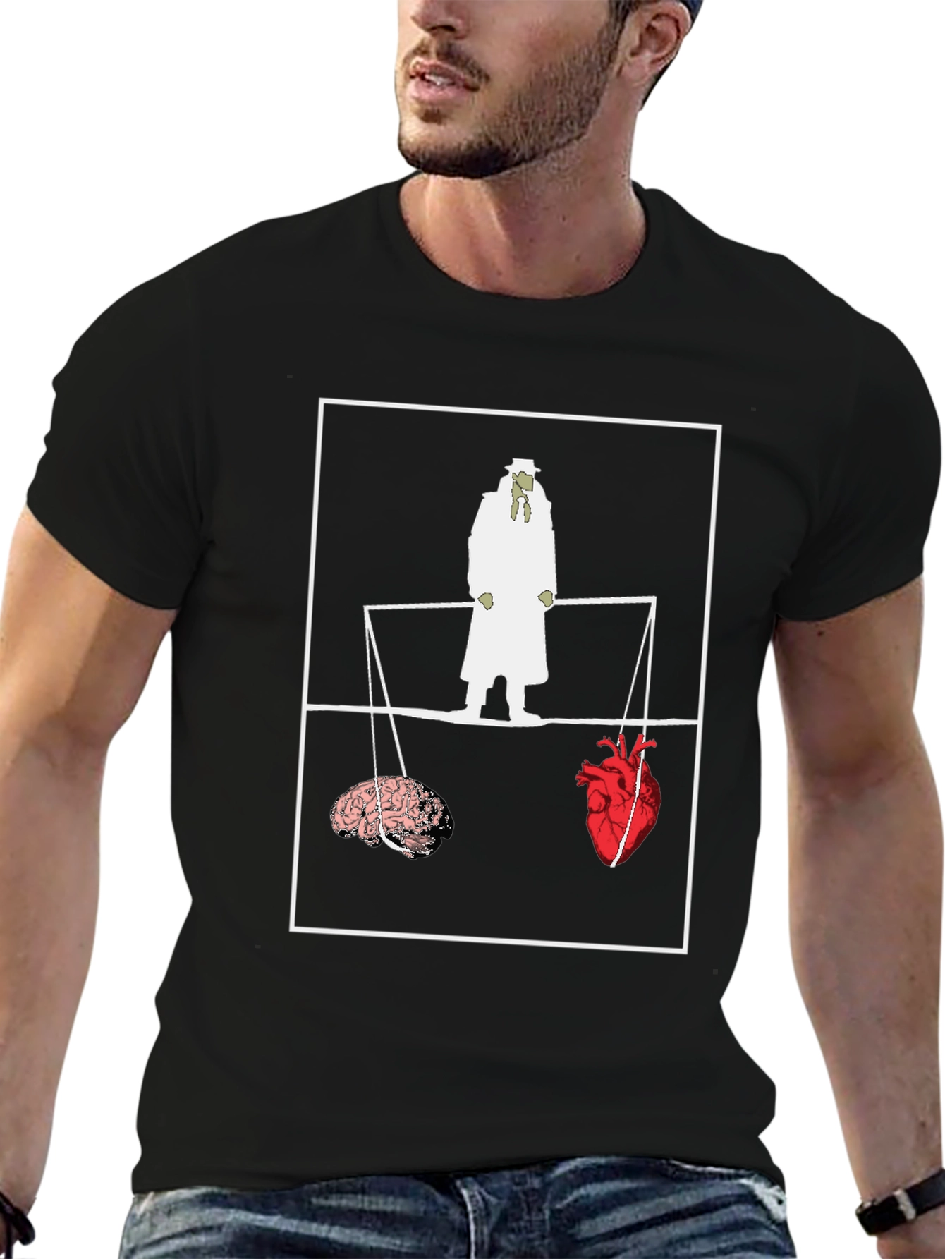 Brain vs. Heart T-Shirt - Philosophy Tee